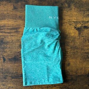 XS NVGTN Turquoise Scrunch Seamless Shorts